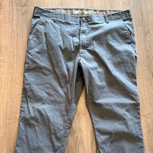 Lee Men's Big & Tall Extreme Motion Flat Front Straight Pant - Blue - 46x30